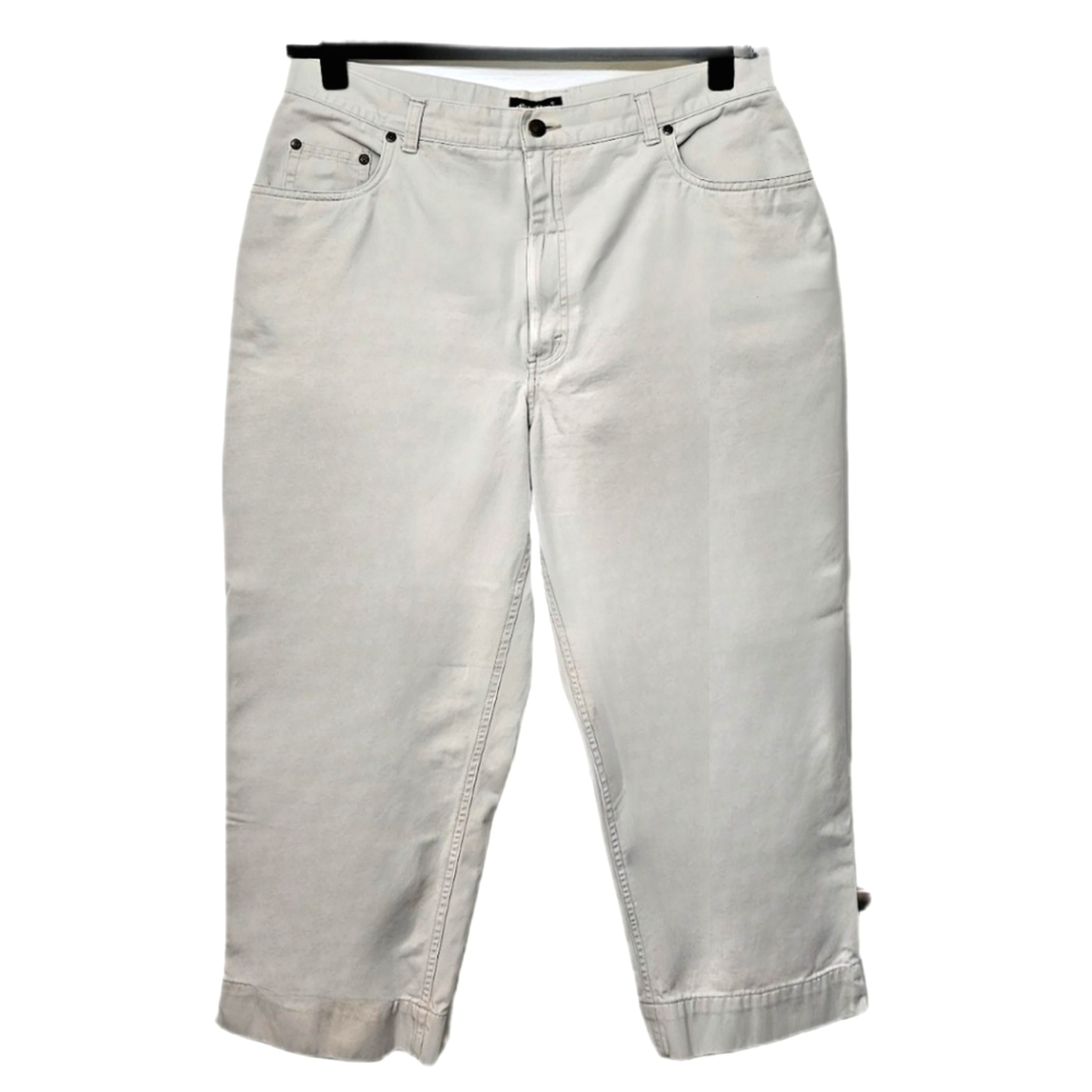 Eddie Bauer Off White Size 16 Ankle Cropped Jeans